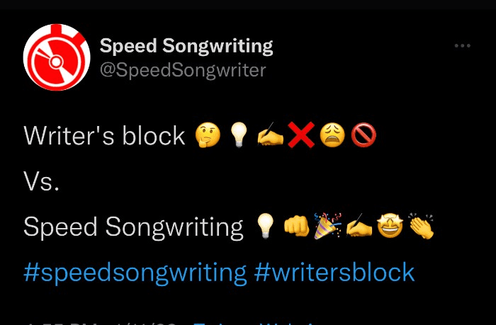 Writer's Block Vs. Speed Songwriting
