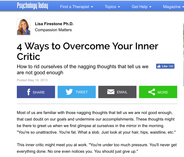 4 Ways to Overcome Your Inner Critic